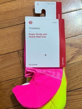 lululemon athletica No-Show Training Socks - Hot Pink & Neon Yellow (3 Pack)